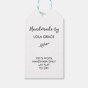 白黒の手作りのクリーンなユーザー ギフトタグ