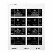 白黒の手作り製品ラベル ラベル