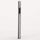 白黒の手描きヘリンボーン Case-Mate iPhoneケース (裏面/右)