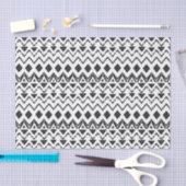 白黒の手描モダンき部族アステカ 薄葉紙 (クラフト)