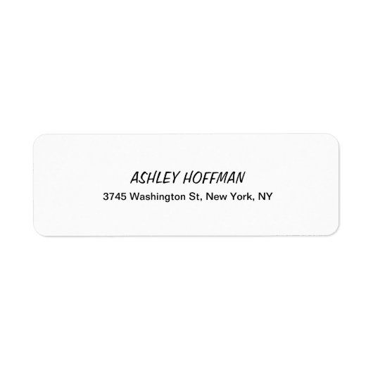 白黒の手書きクラシカル読み取り ラベル (正面)