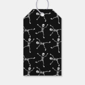 白黒の手書きスケルトンのハロウィーン ギフトタグ (裏面)