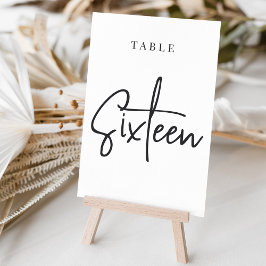 白黒の手書きテーブルXIEN テーブルナンバー