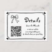 白黒の手書き文字結婚書 エンクロージャーカード (正面)