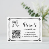 白黒の手書き文字結婚書 エンクロージャーカード (スタンド正面)