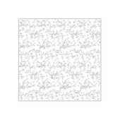 白黒の手書き植物模様 ラバースタンプ (インプリント)