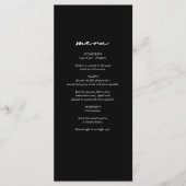 白黒の手書き署名スクリプ結婚ト メニュー (正面)