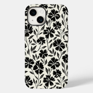 白黒の手書き開花 Case-Mate iPhone 14ケース