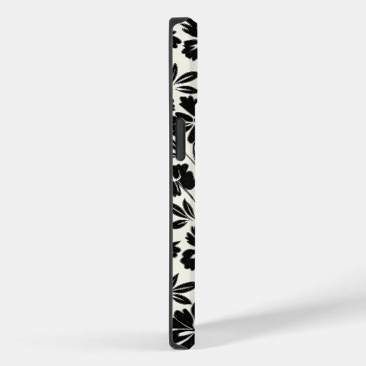 白黒の手書き開花 Case-Mate iPhoneケース (裏面 / 右)