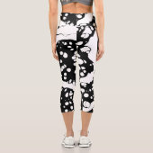 白黒の抽象化 カプリレギンス (裏面)