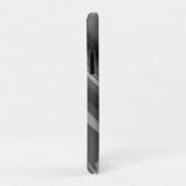 白黒の抽象的なデザイン、テキストで名前を白抜き Case-Mate iPhoneケース (裏面/右)