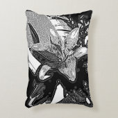 白黒の抽象芸術の形 アクセントクッション (正面(垂直))