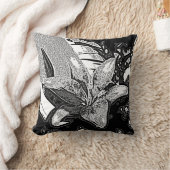 白黒の抽象芸術の形 クッション (ブランケット)