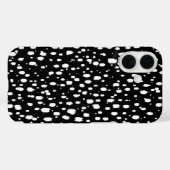 白黒の抽象芸術の点在 Case-Mate iPhoneケース (裏面 (横))