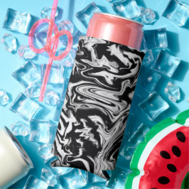 白黒の抽象芸術アートワークのマーレモダンット スリム缶クーラー