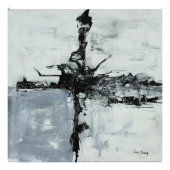 白黒の抽象芸術アートワーク フォトプリント            (正面)