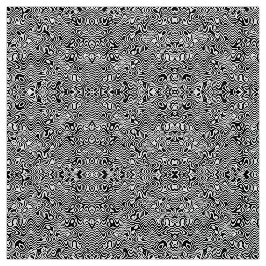 白黒の抽象芸術パターン ファブリック (見本)