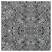 白黒の抽象芸術パターン ファブリック (クローズアップ)