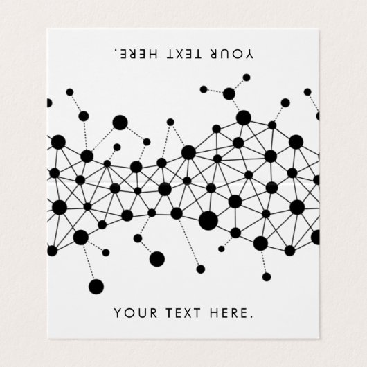 白黒の抽象芸術線とドットのパターン 名刺 (外部フラット)