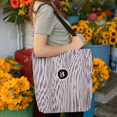 白黒の抽象芸術線 トートバッグ