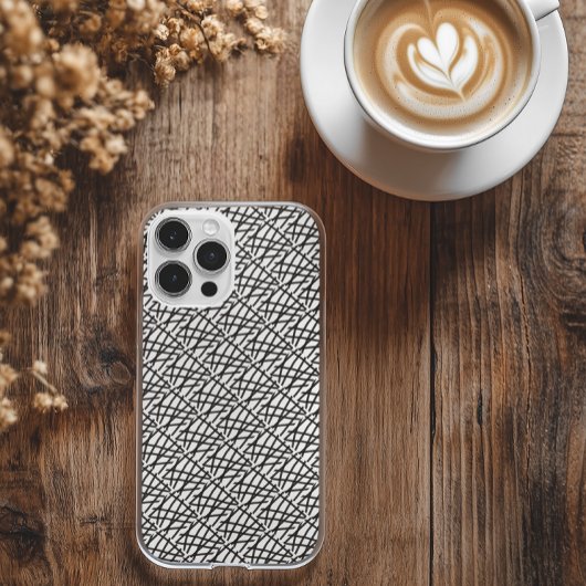 白黒の抽象芸術線 Case-Mate iPhoneケース