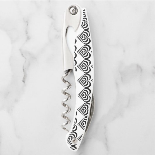 白黒の拍動するゼブラハートサンダー_コーブ ソムリエナイフ (正面)