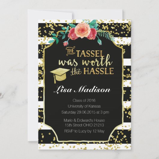 白黒の招待状 招待状 (正面)