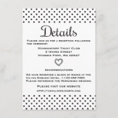 白黒の指示詳細水玉模様 エンクロージャーカード (正面)