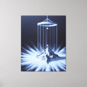 白黒の振子引き伸ばしキャンバス印刷 キャンバスプリント (正面)