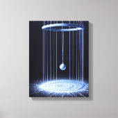 白黒の振子引き伸ばしキャンバス印刷 キャンバスプリント (正面)