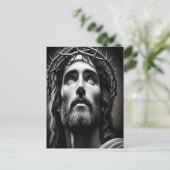 白黒の救い主の思いやり ポストカード (スタンド正面)