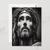 白黒の救い主の思いやり ポストカード (正面/裏面)