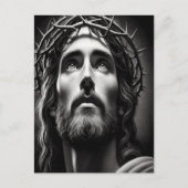 白黒の救い主の思いやり ポストカード (正面)