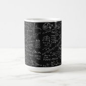 白黒の数学の公式 コーヒーマグカップ (中央)