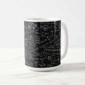 白黒の数学の公式 コーヒーマグカップ (正面右)