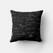 白黒の数学式とグラフィックス クッション (裏面)