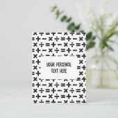 白黒の数学記号Lino Cut & Math カスタム文字 ポストカード (スタンド正面)