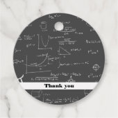 白黒の数式とグラフをありがとう フェイバータグ (正面)