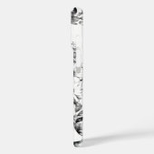 白黒の文字Rエレガントフローラ水色 Case-Mate iPhoneケース (裏面 / 左)