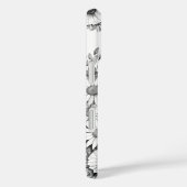 白黒の文字Rエレガントフローラ水色 Case-Mate iPhoneケース (裏面 / 右)