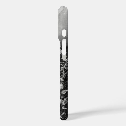 白黒の文字Rトリップ（幻覚体験）のようなフローラ水色 Case-Mate iPhoneケース (裏面 / 左)