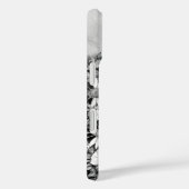 白黒の文字Rトリップ（幻覚体験）のようなフローラ水色 Case-Mate iPhoneケース (裏面 / 右)