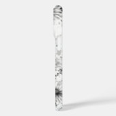 白黒の文字Sエレガントフローラ水色 Case-Mate iPhoneケース (裏面 / 左)