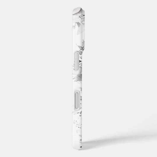 白黒の文字Sエレガントフローラ水色 Case-Mate iPhoneケース (裏面 / 右)