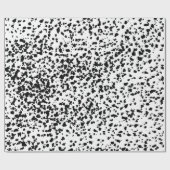 白黒の斑点 ラッピングペーパー (フラット)