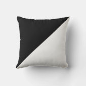 白黒の斜め装飾具ピロー クッション (裏面)