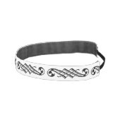 白黒の旋回パターンのエレガントヴィンテージ アスレチックヘッドバンド (右)