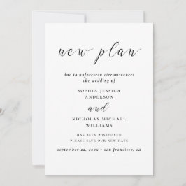 白黒の日付を変更する新モダンしい計画 セーブザデート