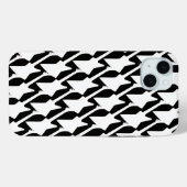 白黒の明るいリトルクールギターロッカー Case-Mate iPhoneケース (裏面 (横))