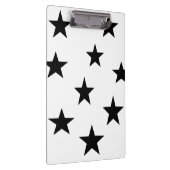 白黒の星のクリップボパーソナライズされたード クリップボード (右)